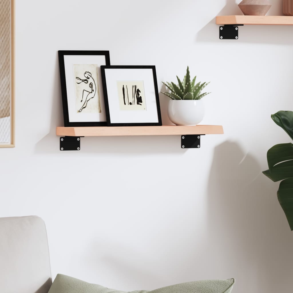 Étagère murale 40x10x2 cm bois de chêne massif non traité