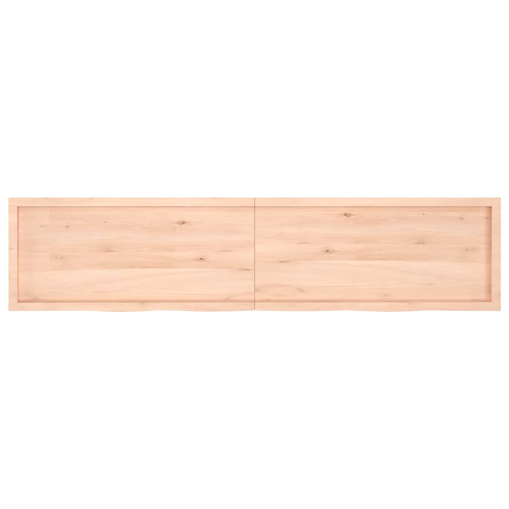 Étagère murale 220x50x(2-6) cm bois de chêne massif non traité