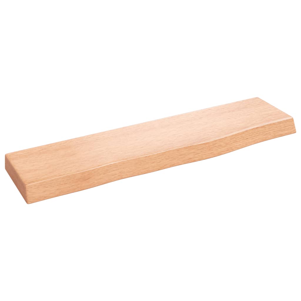 Étagère murale marron clair 40x10x2 cm bois chêne massif traité