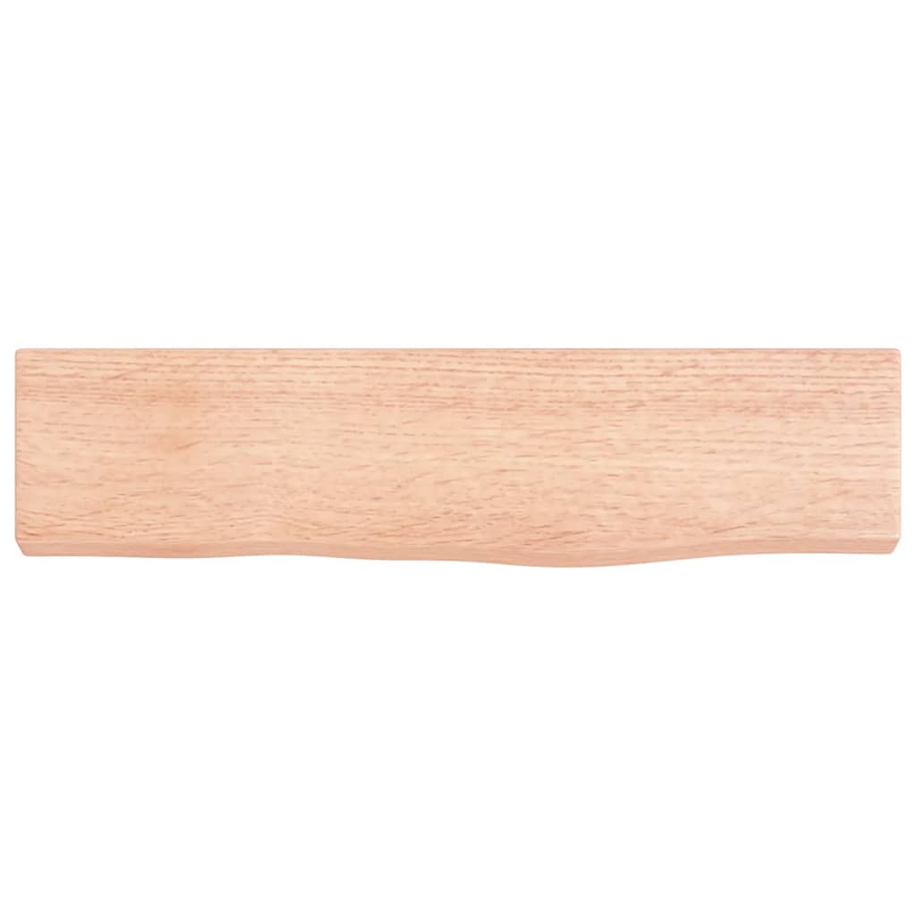 Étagère murale marron clair 40x10x2 cm bois chêne massif traité