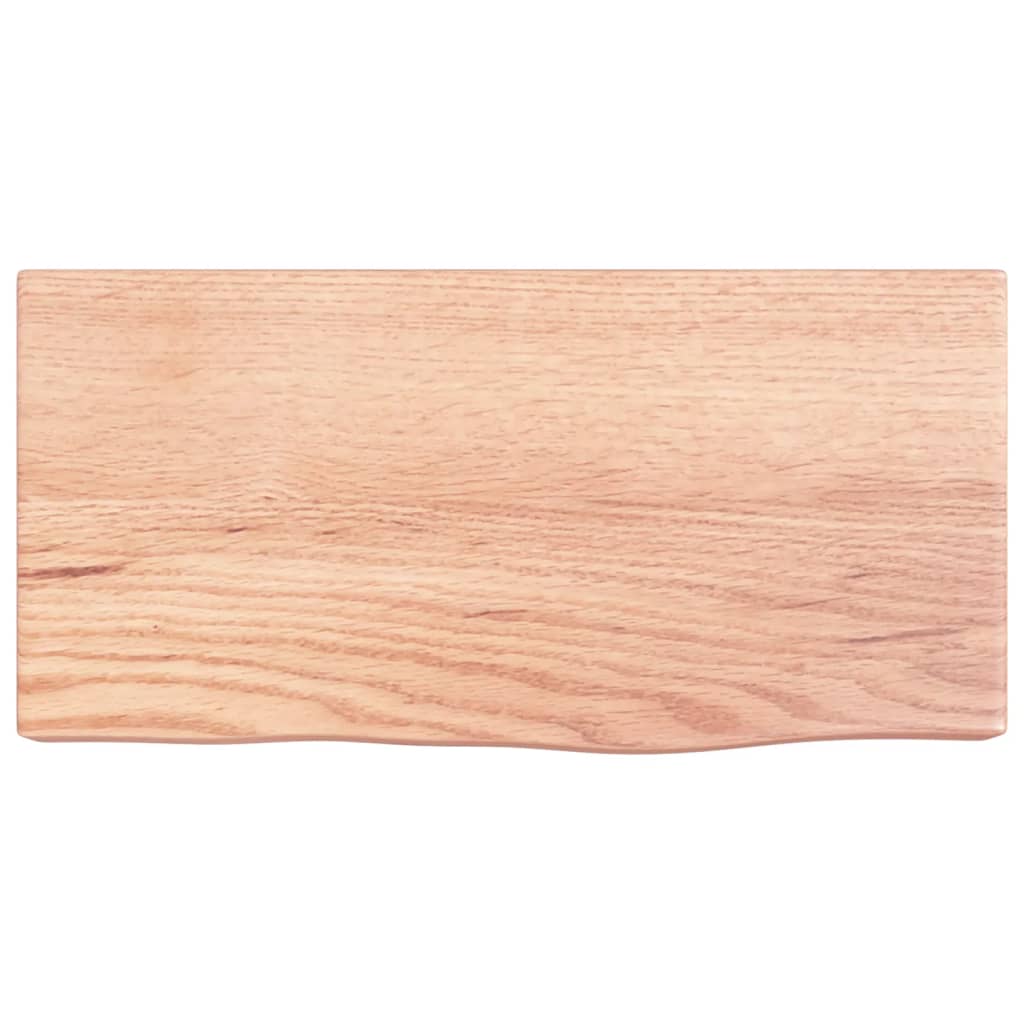 Étagère murale marron clair 40x20x6 cm bois chêne massif traité