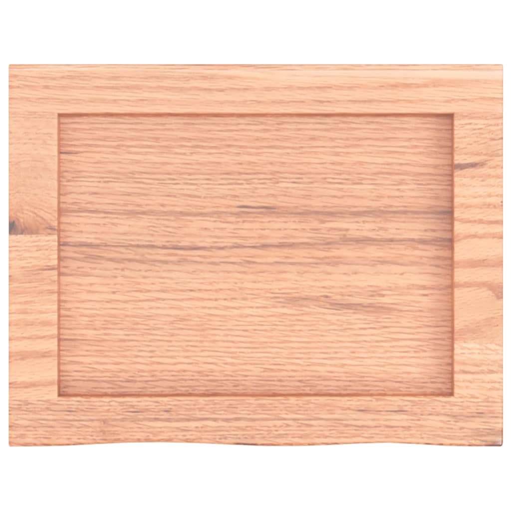 Étagère murale marron clair bois chêne massif traité