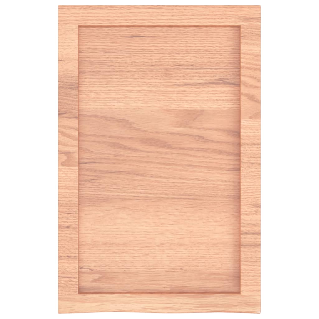 Étagère murale marron clair bois chêne massif traité