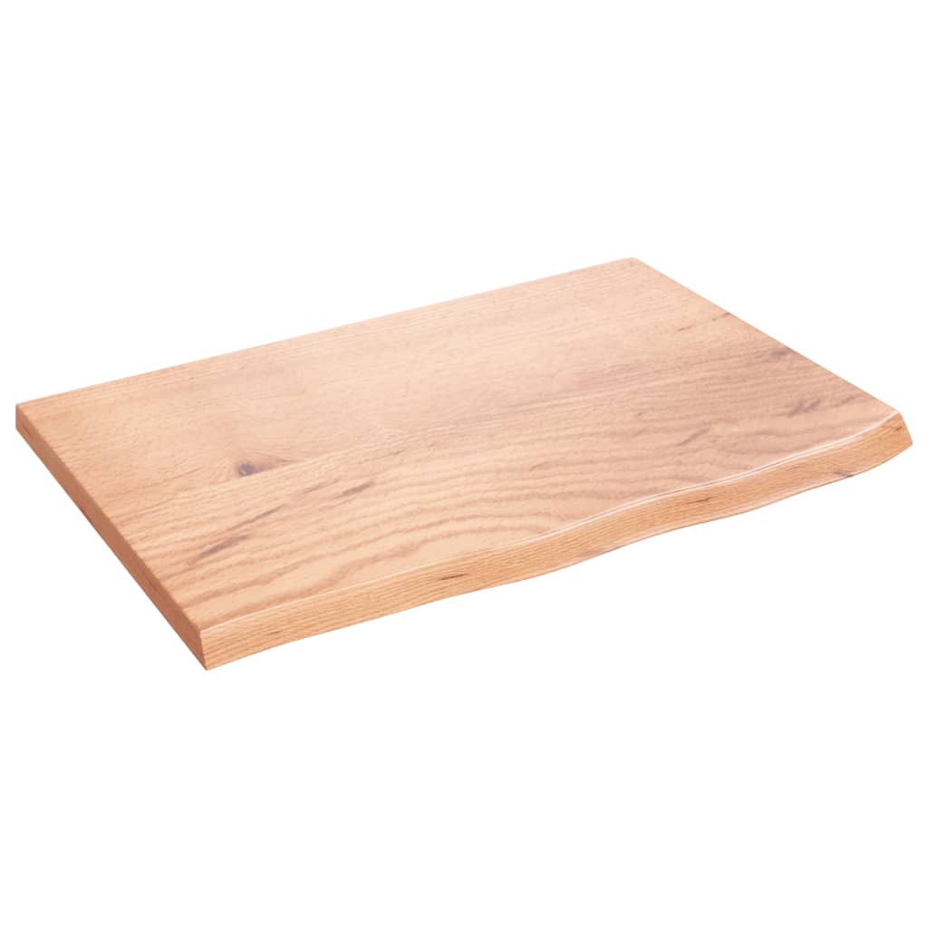 Étagère murale marron clair 60x40x2 cm bois chêne massif traité