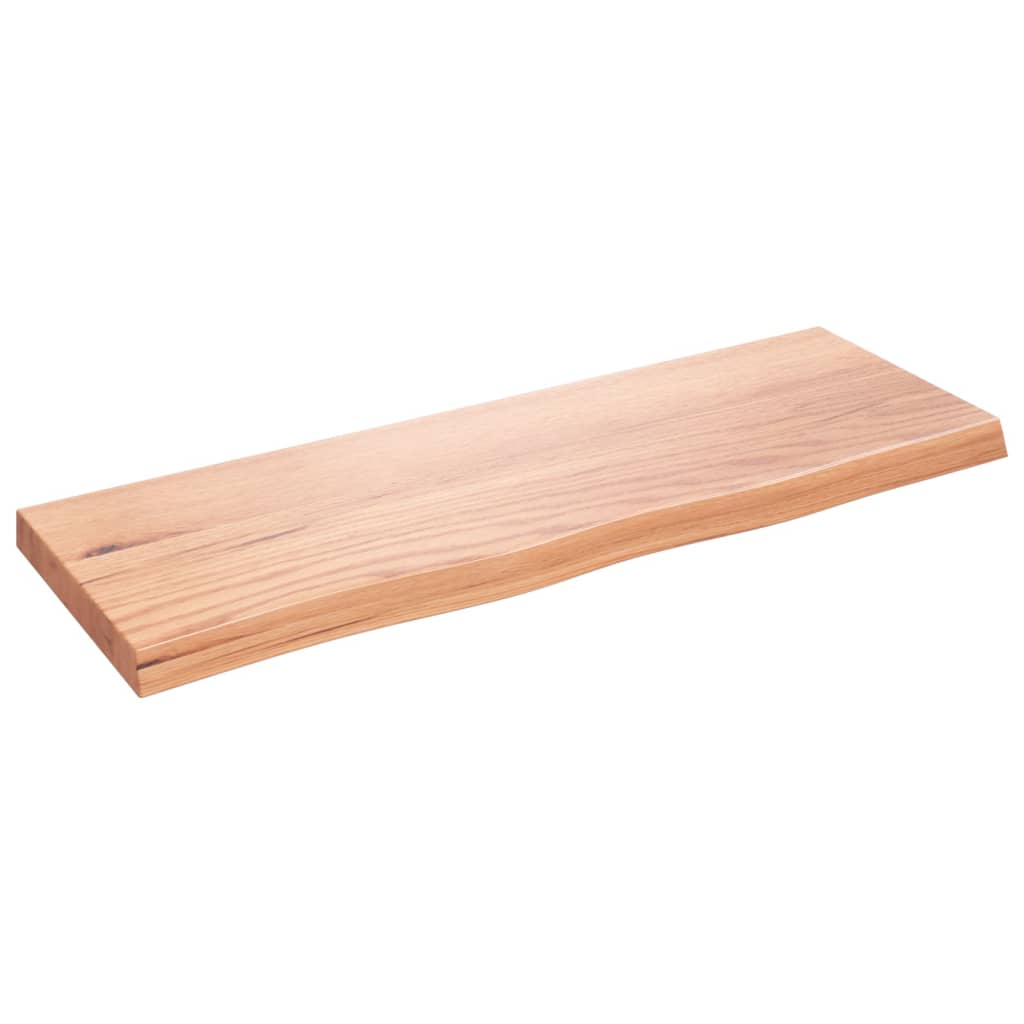 Étagère murale marron clair bois chêne massif traité