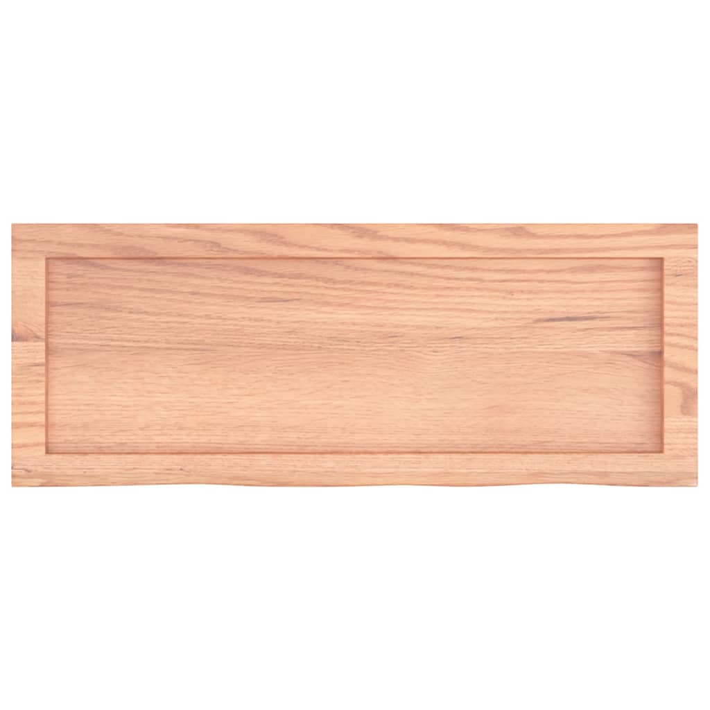 Étagère murale marron clair bois chêne massif traité