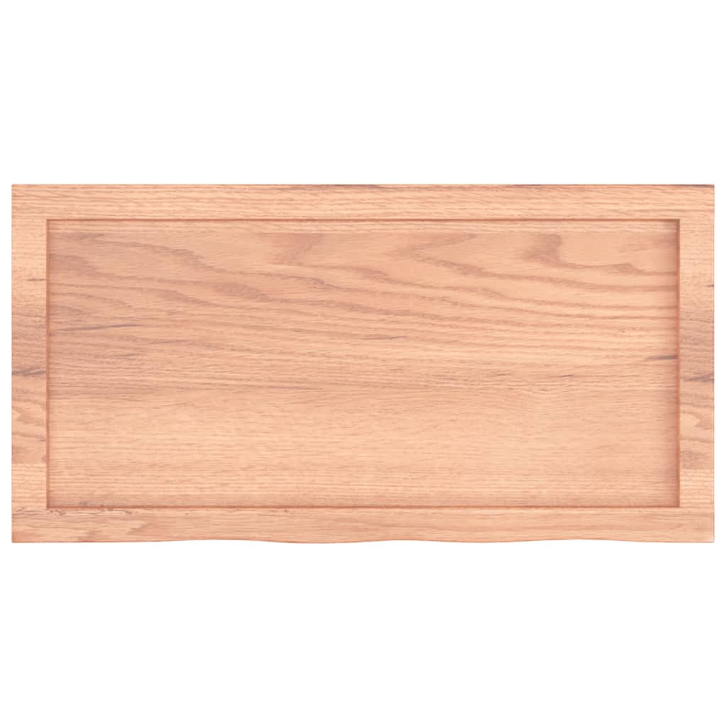 Étagère murale marron clair bois chêne massif traité
