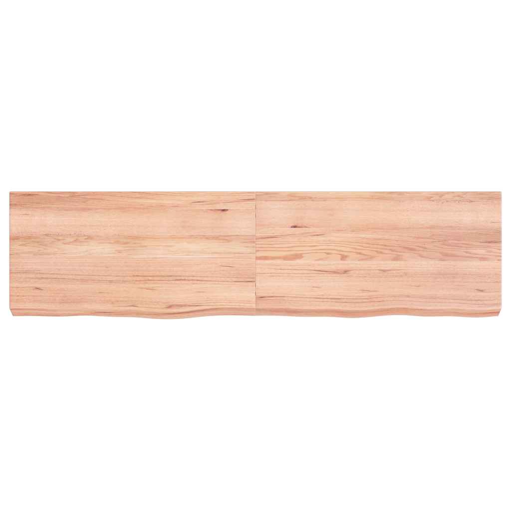 Étagère murale marron clair bois chêne massif traité