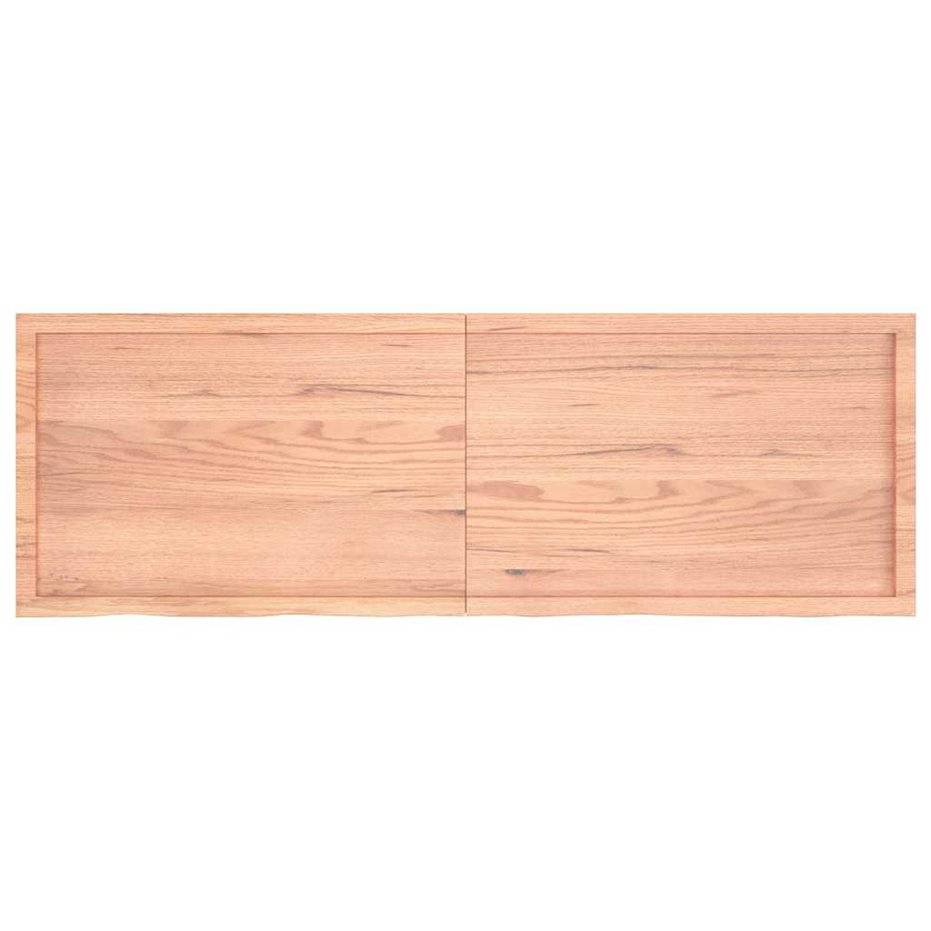 Étagère murale marron clair bois chêne massif traité