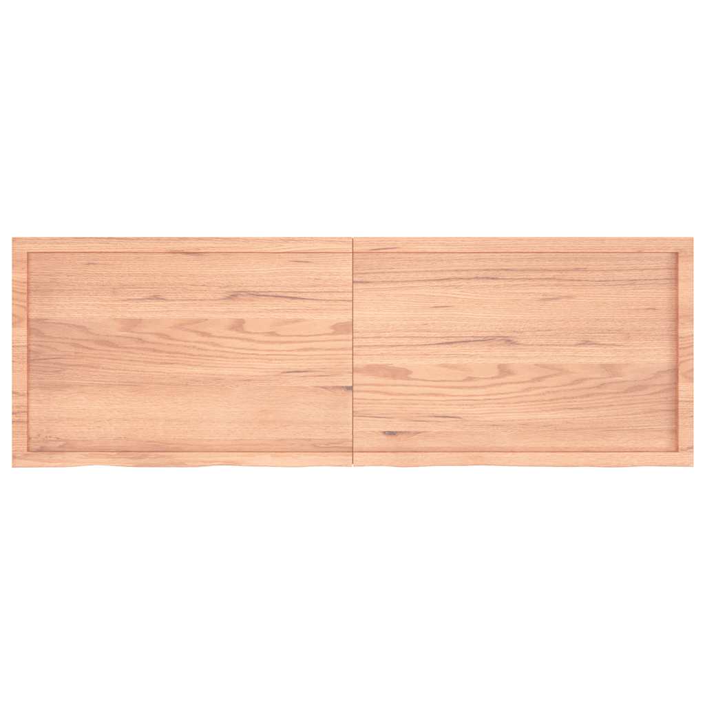 Étagère murale marron clair bois chêne massif traité