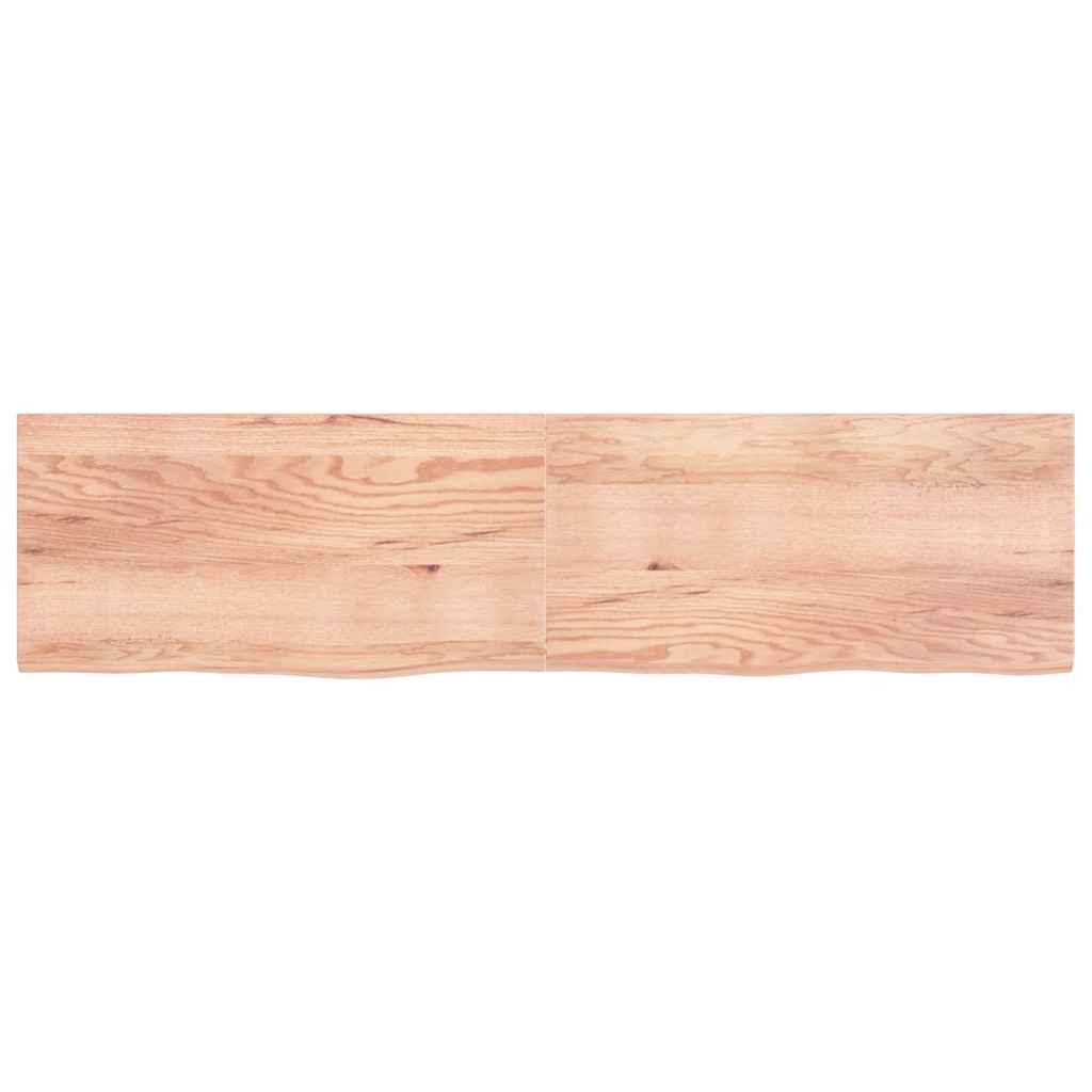 Étagère murale marron clair bois chêne massif traité