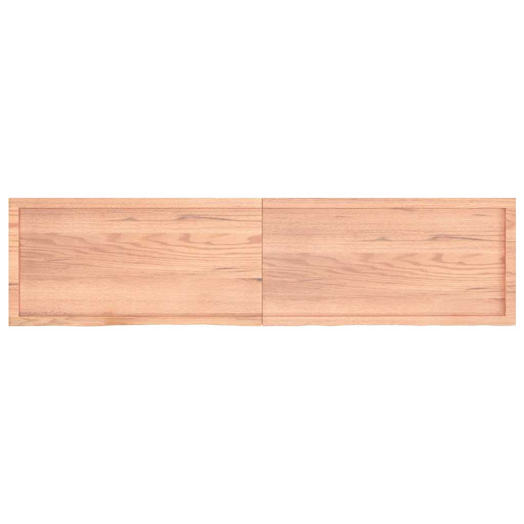 Étagère murale marron clair bois chêne massif traité