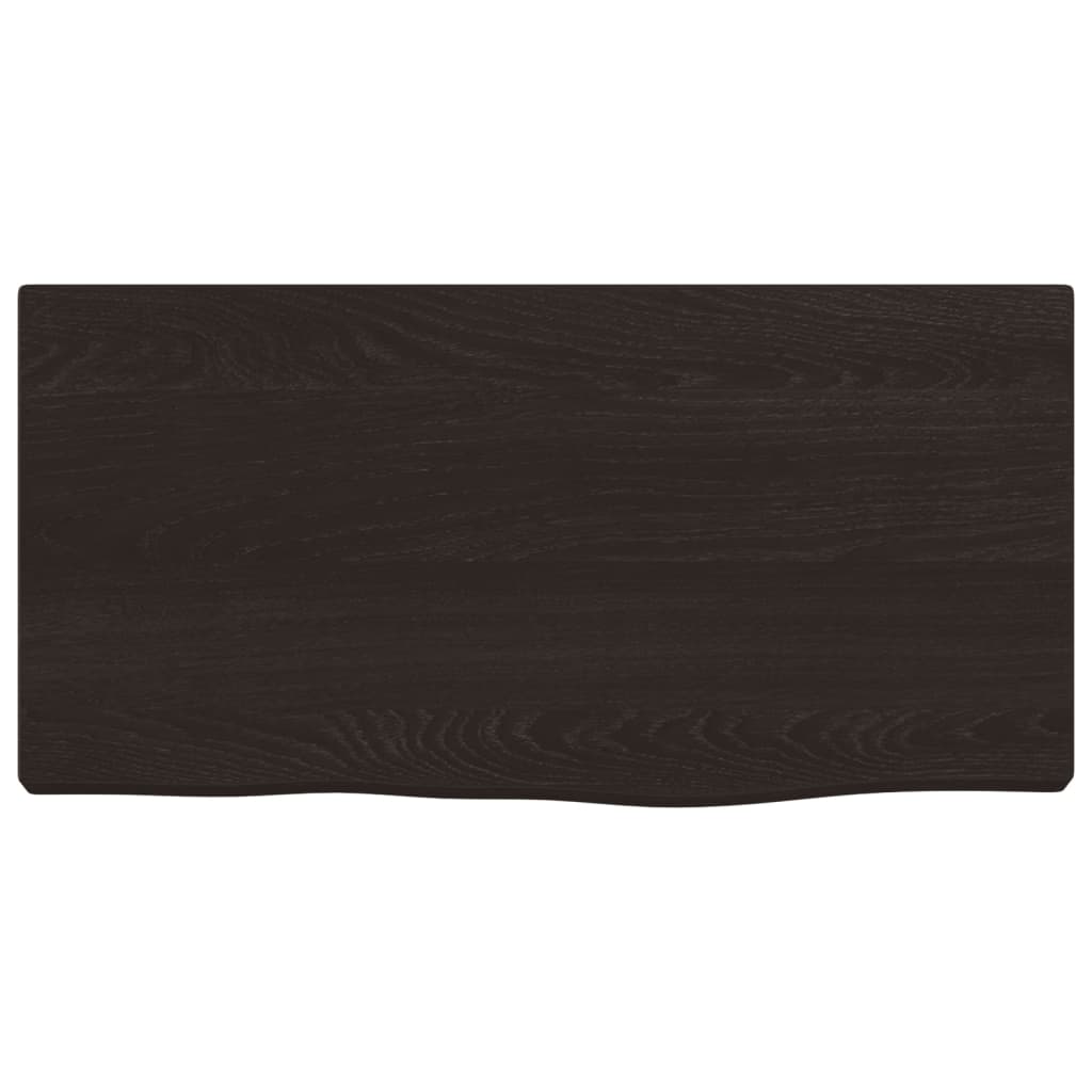 Étagère murale marron foncé 40x20x2 cm bois chêne massif traité