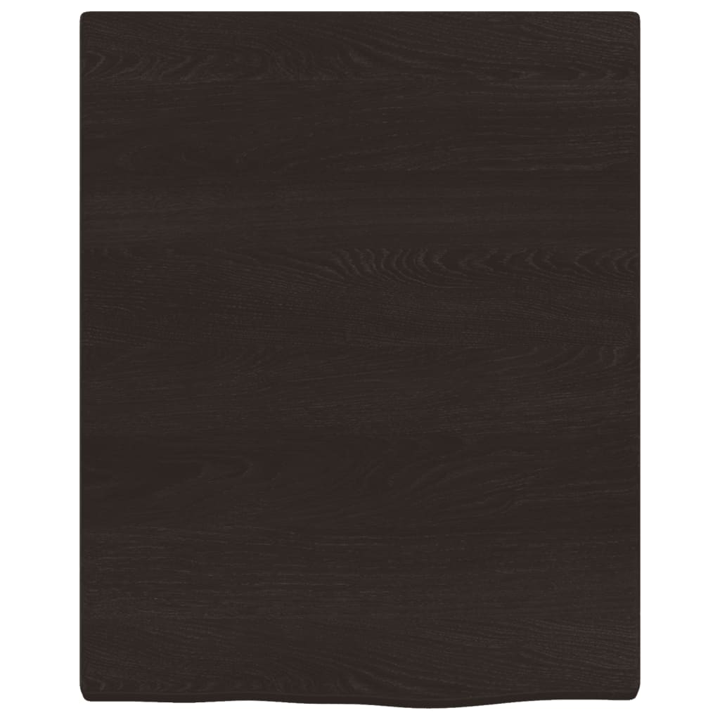 Étagère murale marron foncé 40x50x2 cm bois chêne massif traité
