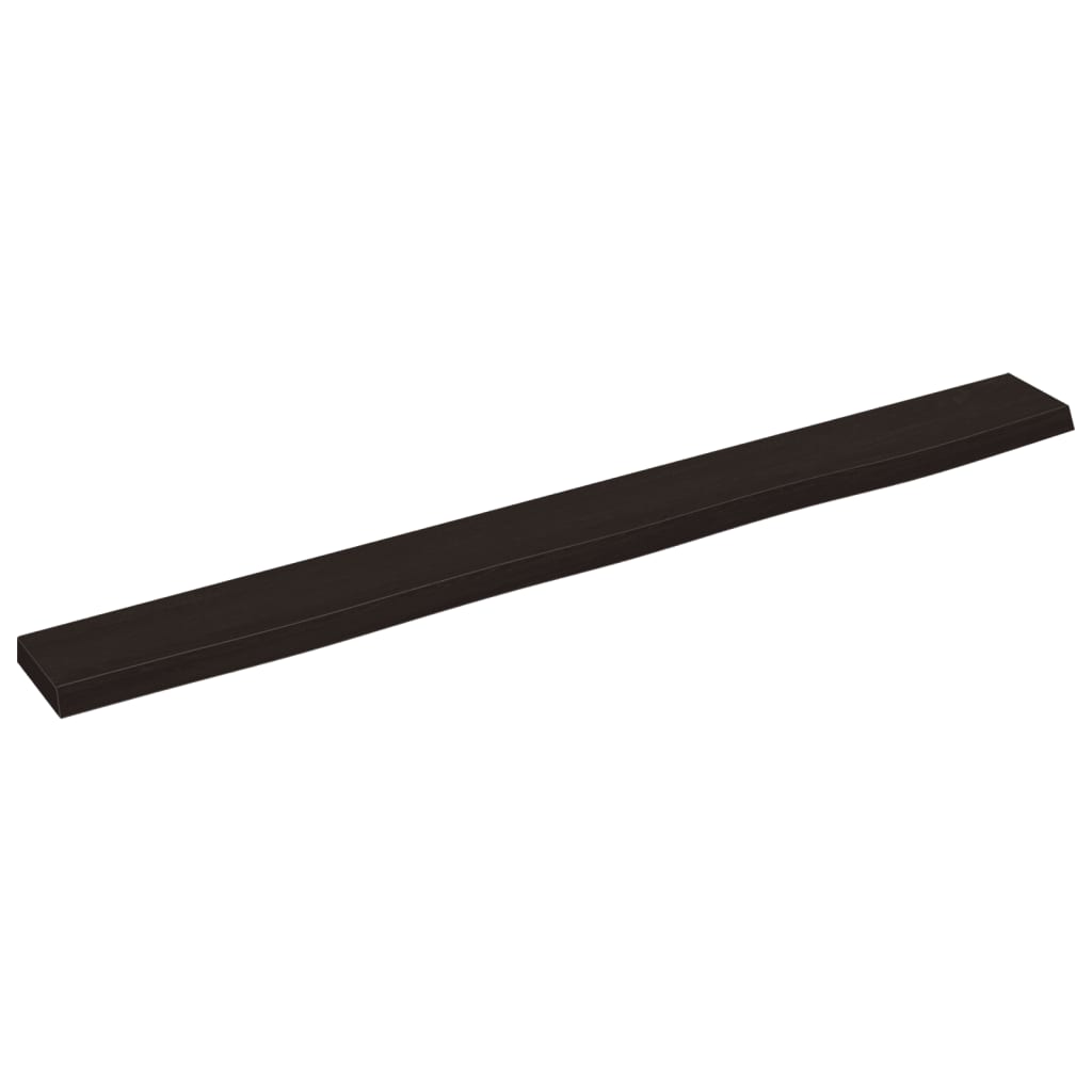 Étagère murale marron foncé 100x10x2cm bois chêne massif traité