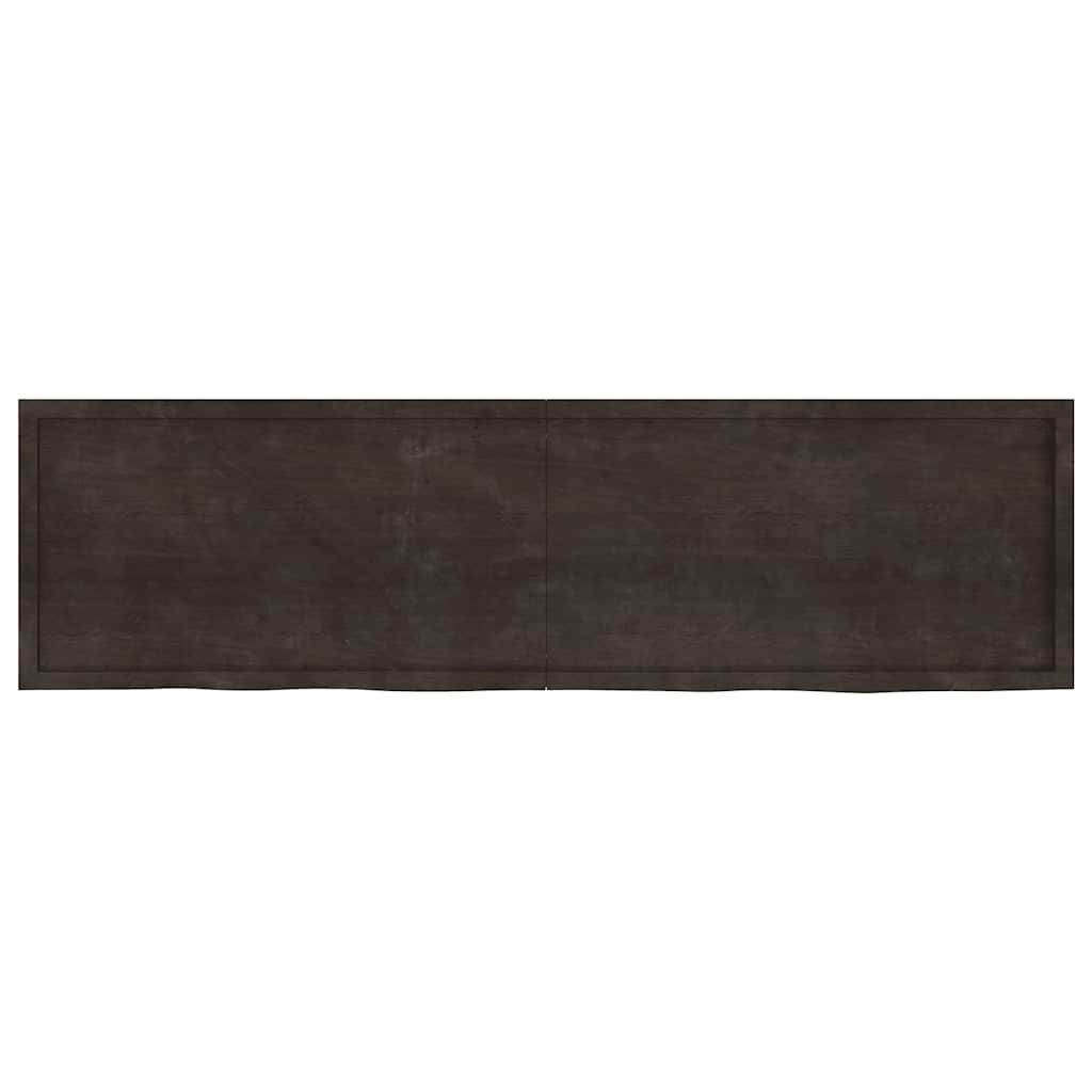 Étagère murale marron foncé bois chêne massif traité