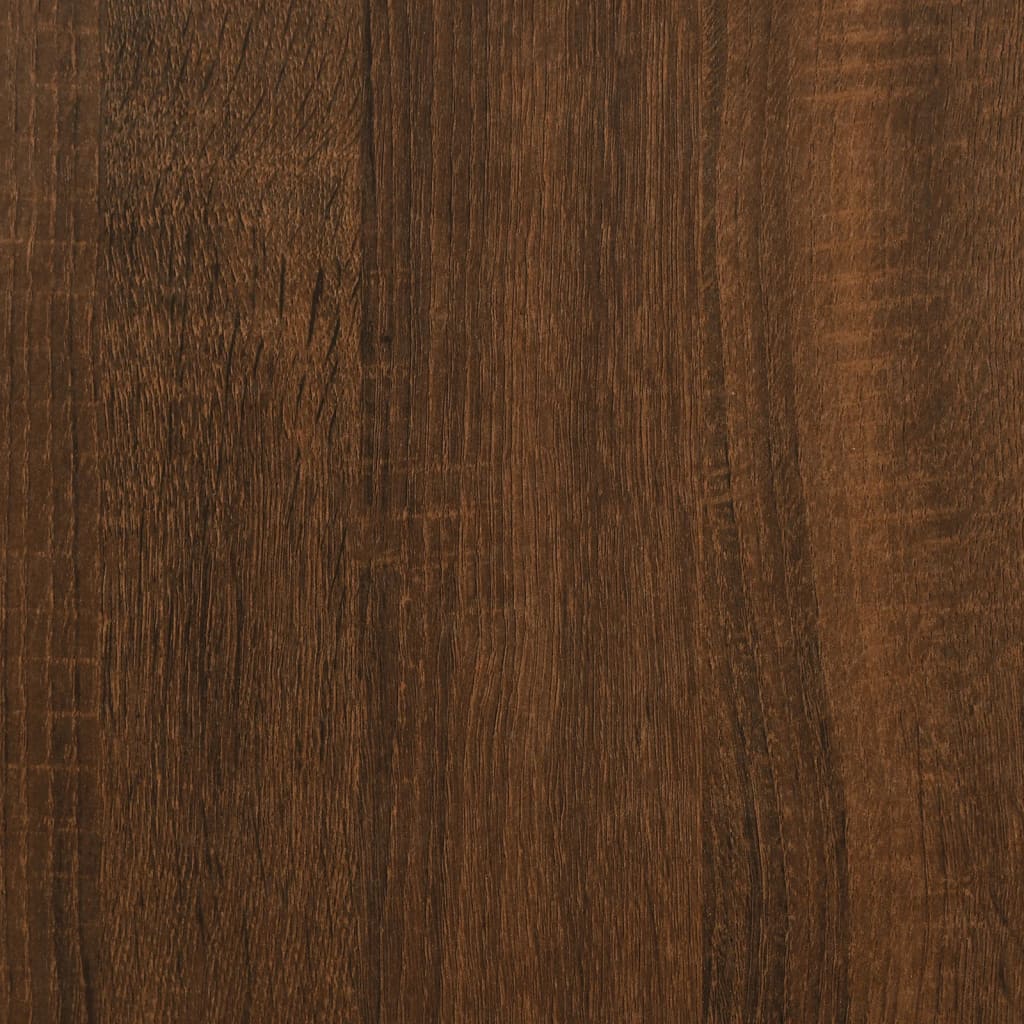 Étagères murales avec barres 2 pcs chêne marron 65x25x30 cm