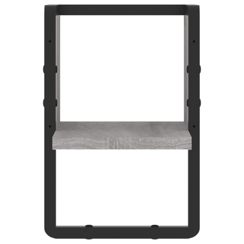Étagère murale avec barre sonoma gris 20x25x30 cm