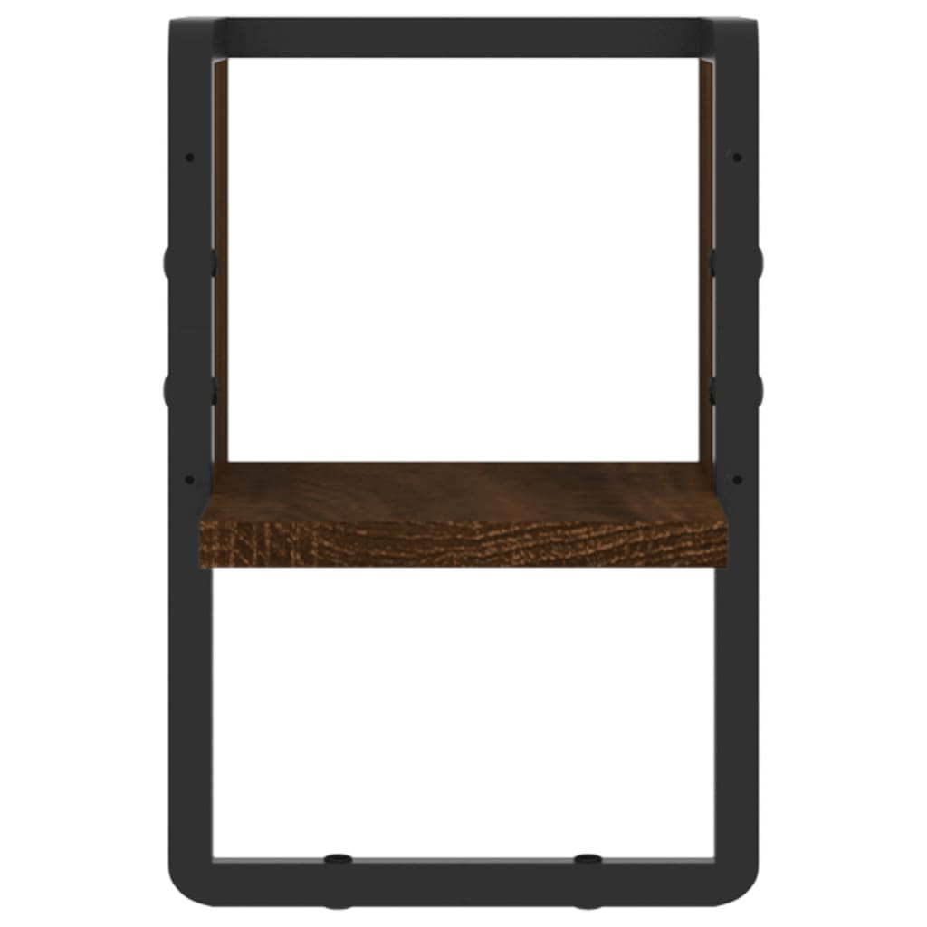 Étagère murale avec barre chêne marron 20x25x30 cm