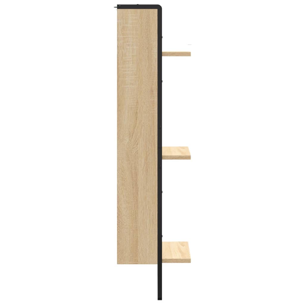 Étagère murale 3 niveaux chêne sonoma 30x25x100 cm