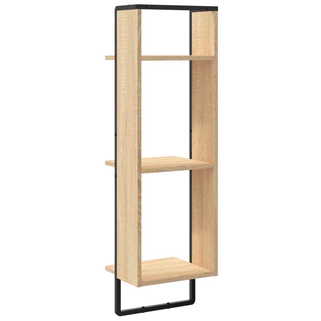 Étagère murale 3 niveaux chêne sonoma 30x25x100 cm