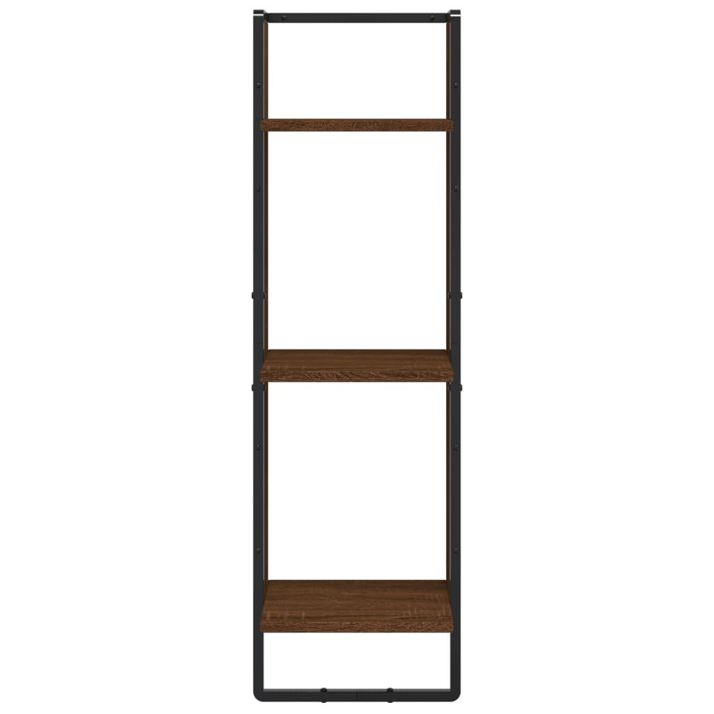 Étagère murale 3 niveaux chêne marron 30x25x100 cm