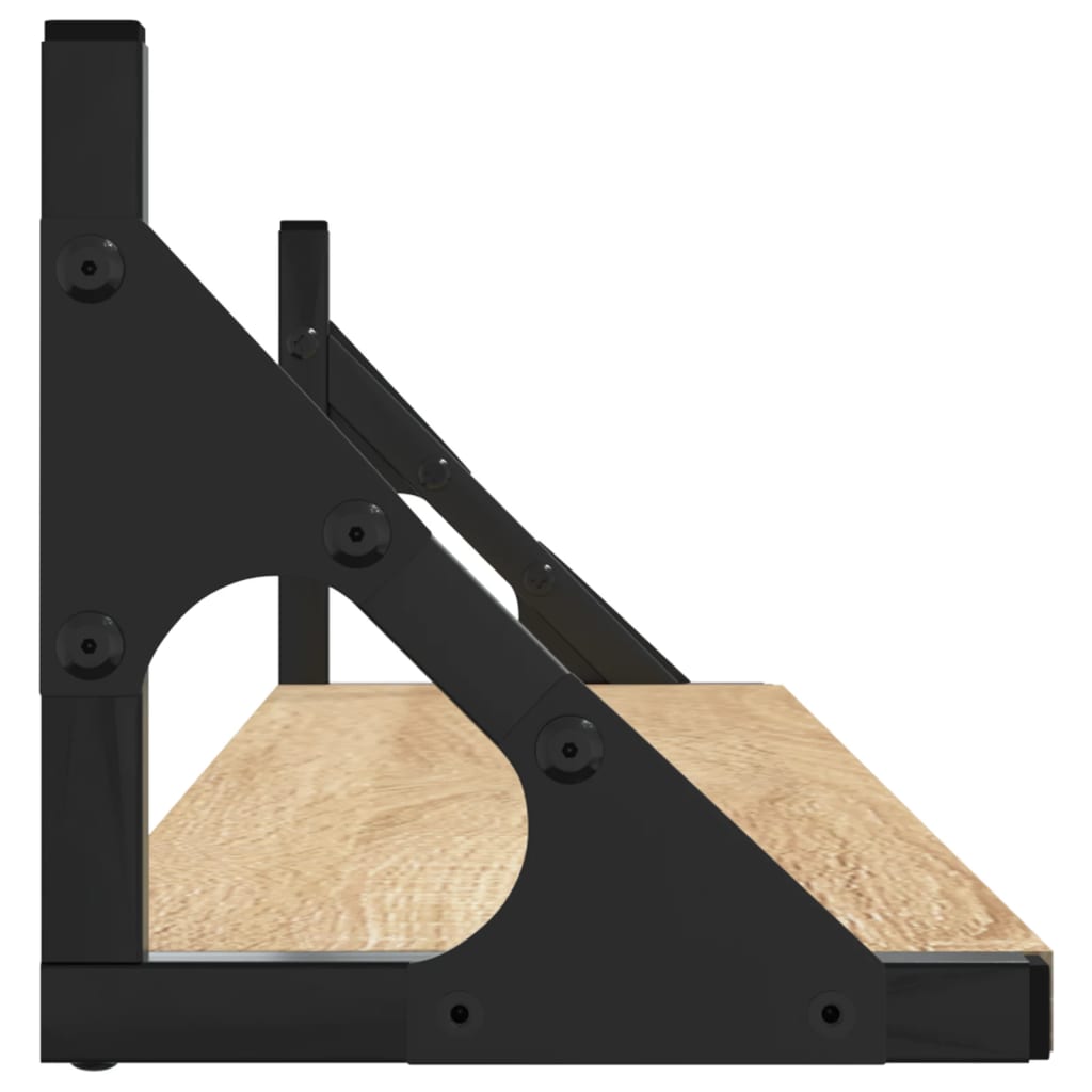 Étagères murales 2pcs chêne sonoma 80x15x15,5cm bois ingénierie