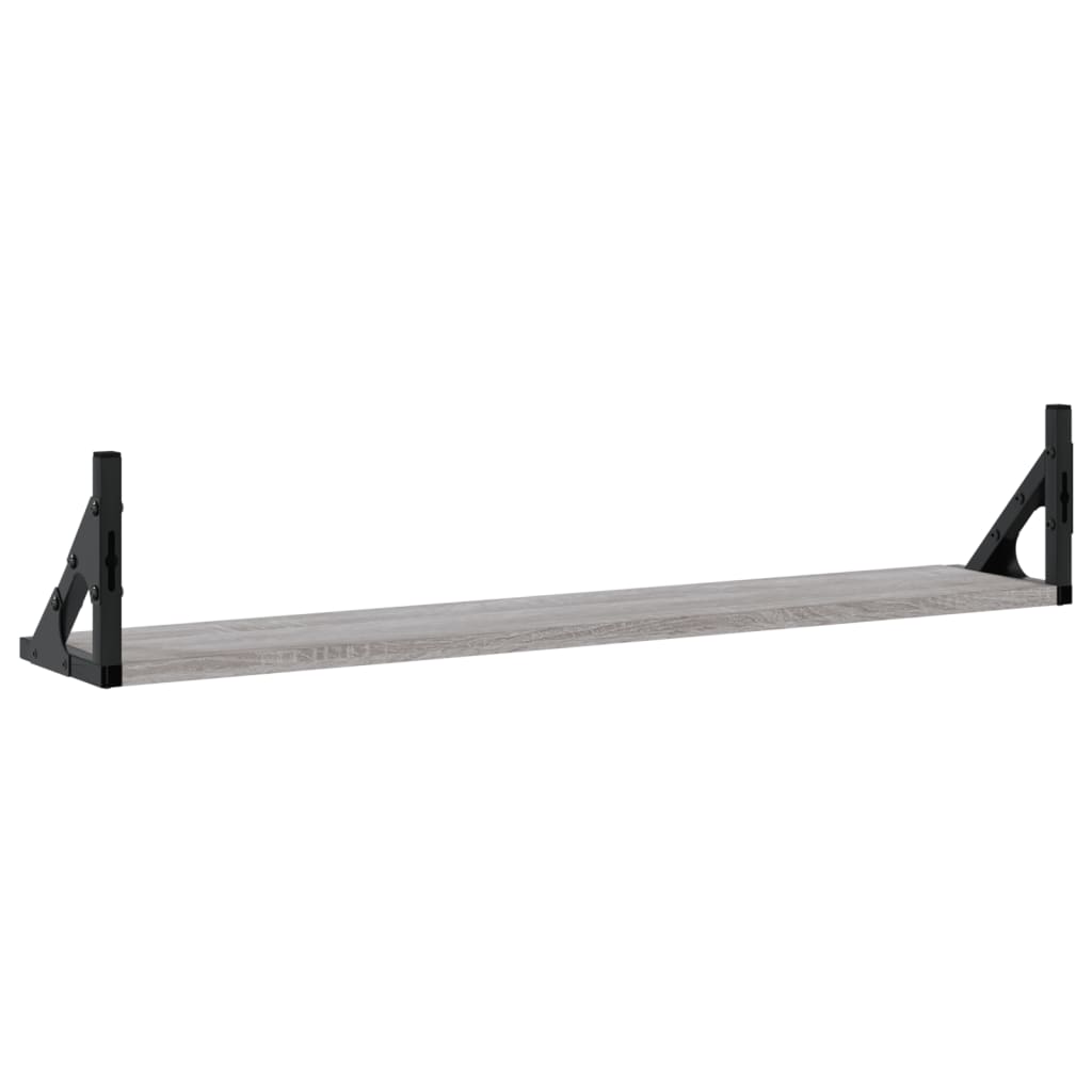 Étagères murales 2pcs Sonoma gris 80x15x15,5 cm Bois ingénierie