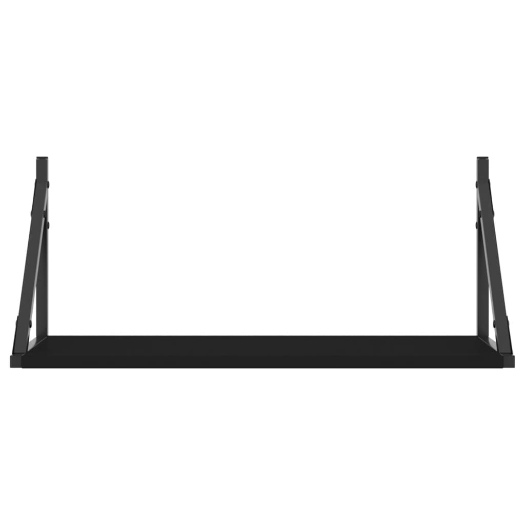 Étagères murales 2 pcs noir 60x25x25,5 cm bois d'ingénierie