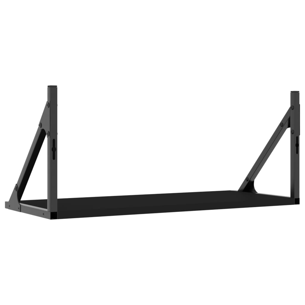 Étagères murales 2 pcs noir 60x25x25,5 cm bois d'ingénierie