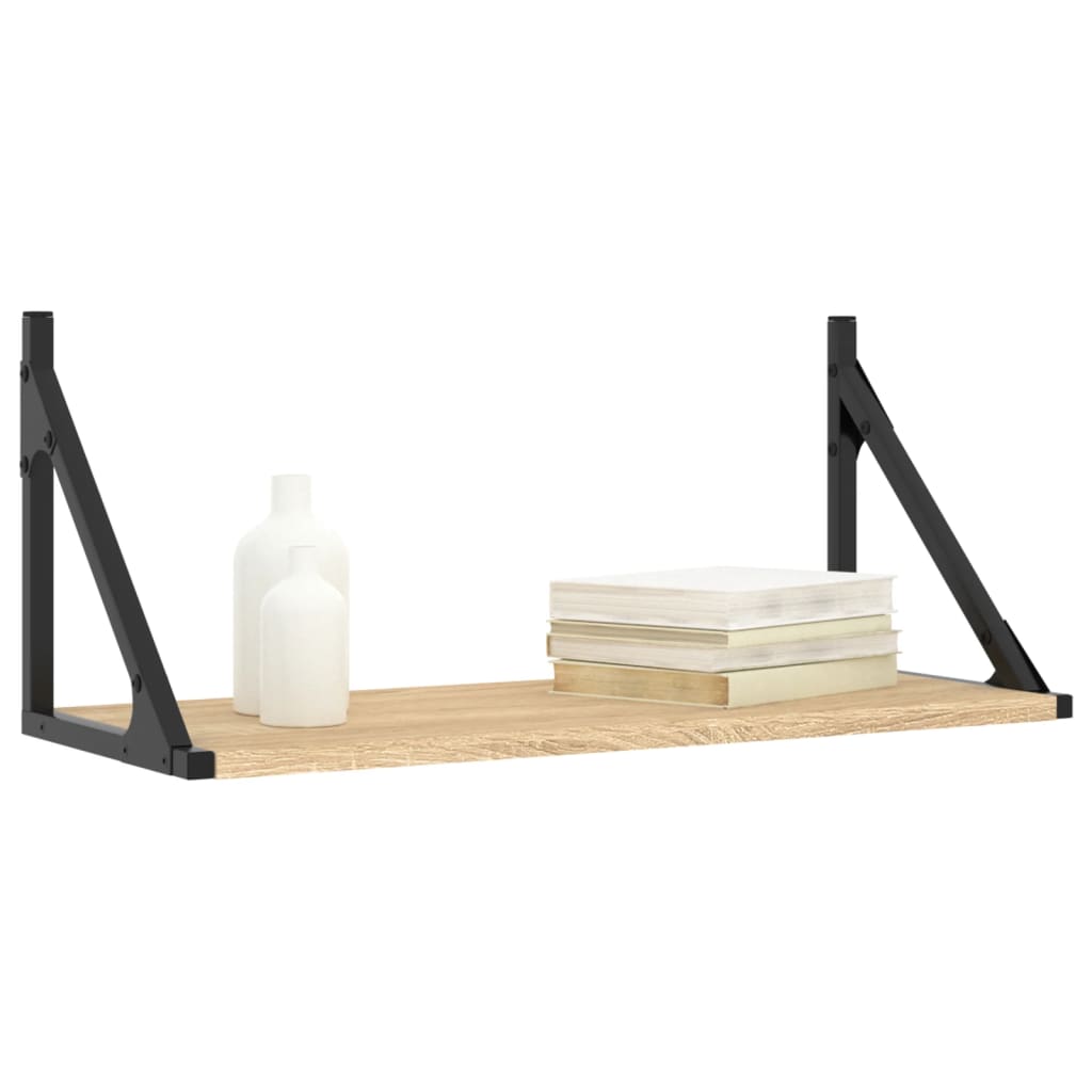 Étagères murales 2 pcs chêne sonoma 60x25x25,5 cm