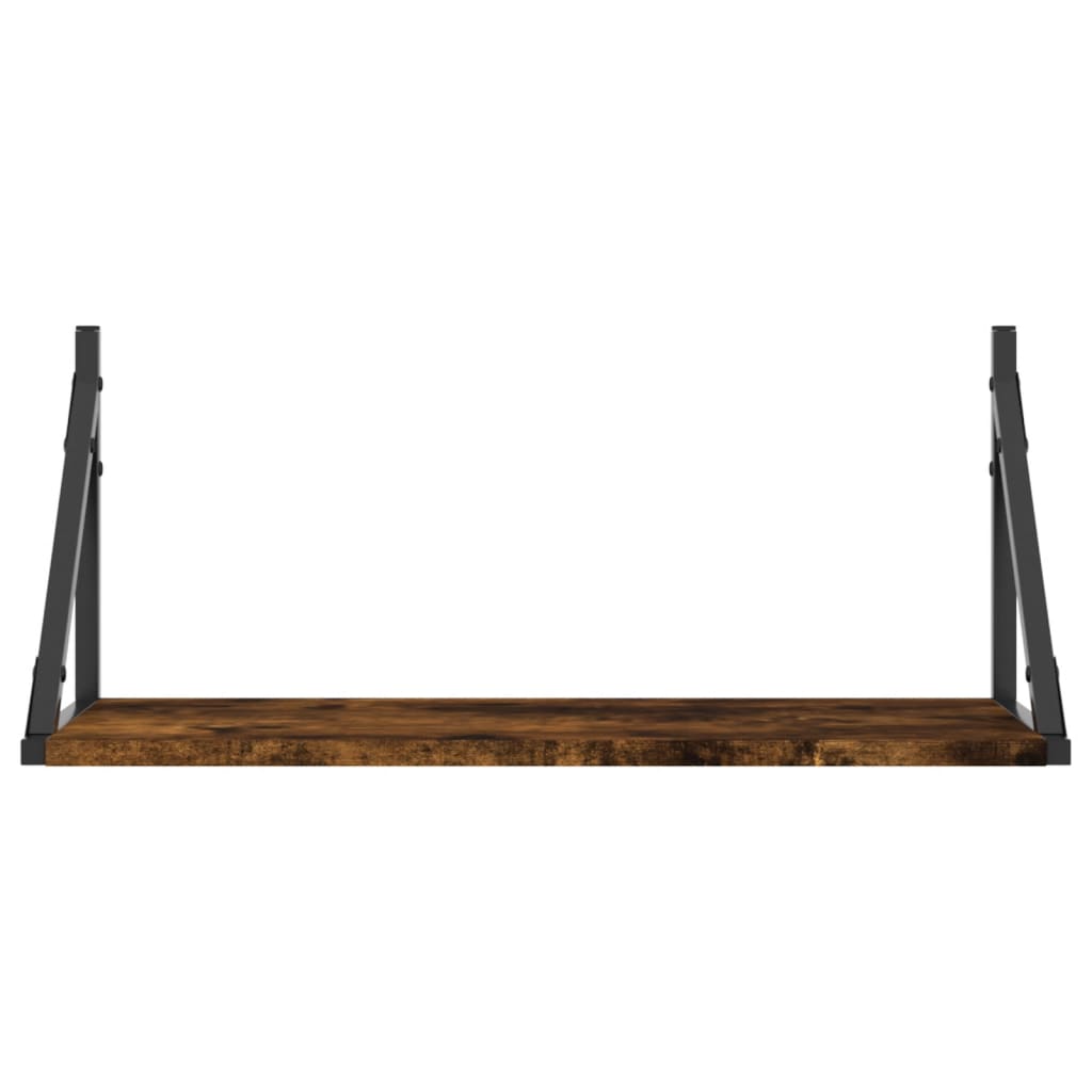 Étagères murales 2pcs chêne fumé 60x25x25,5cm bois d'ingénierie