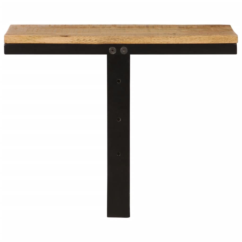 Étagère murale 40x30x32 cm bois massif de manguier et fer