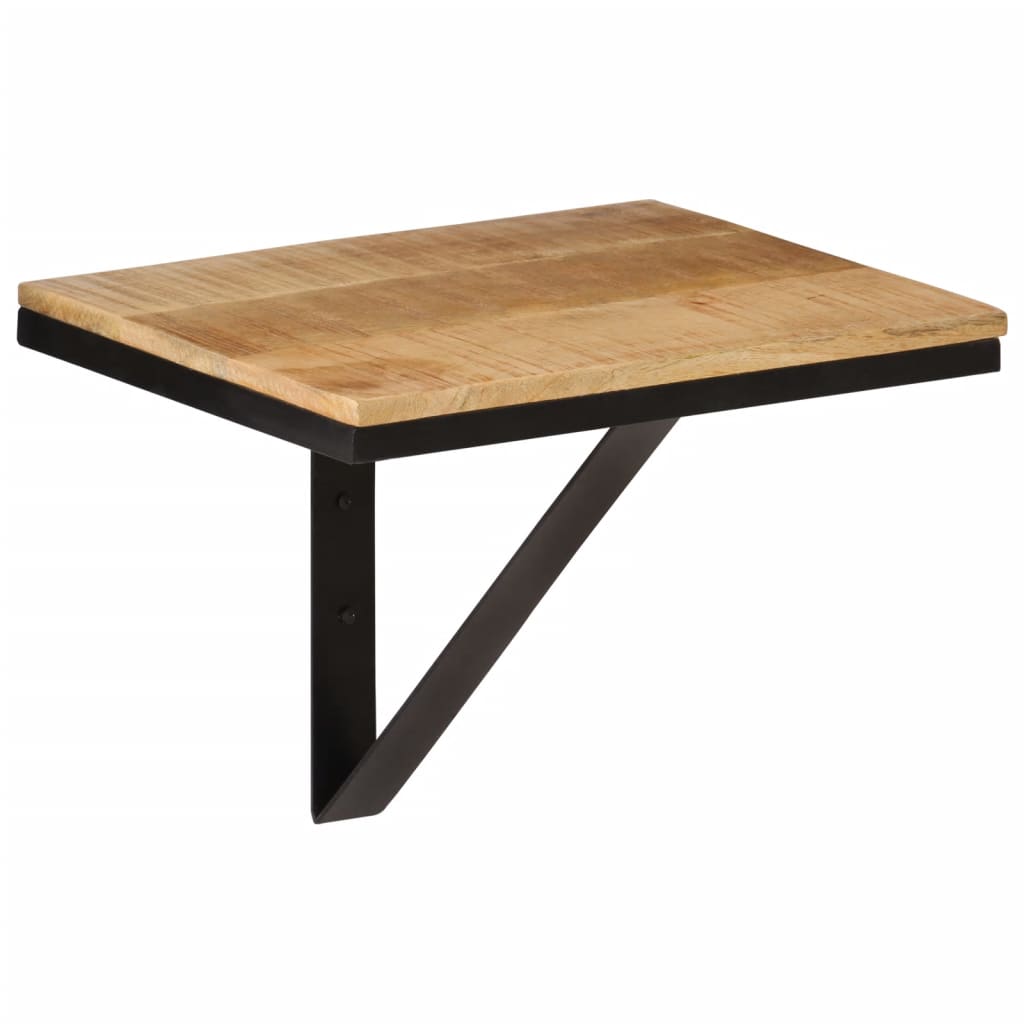 Étagère murale 40x30x32 cm bois massif de manguier et fer