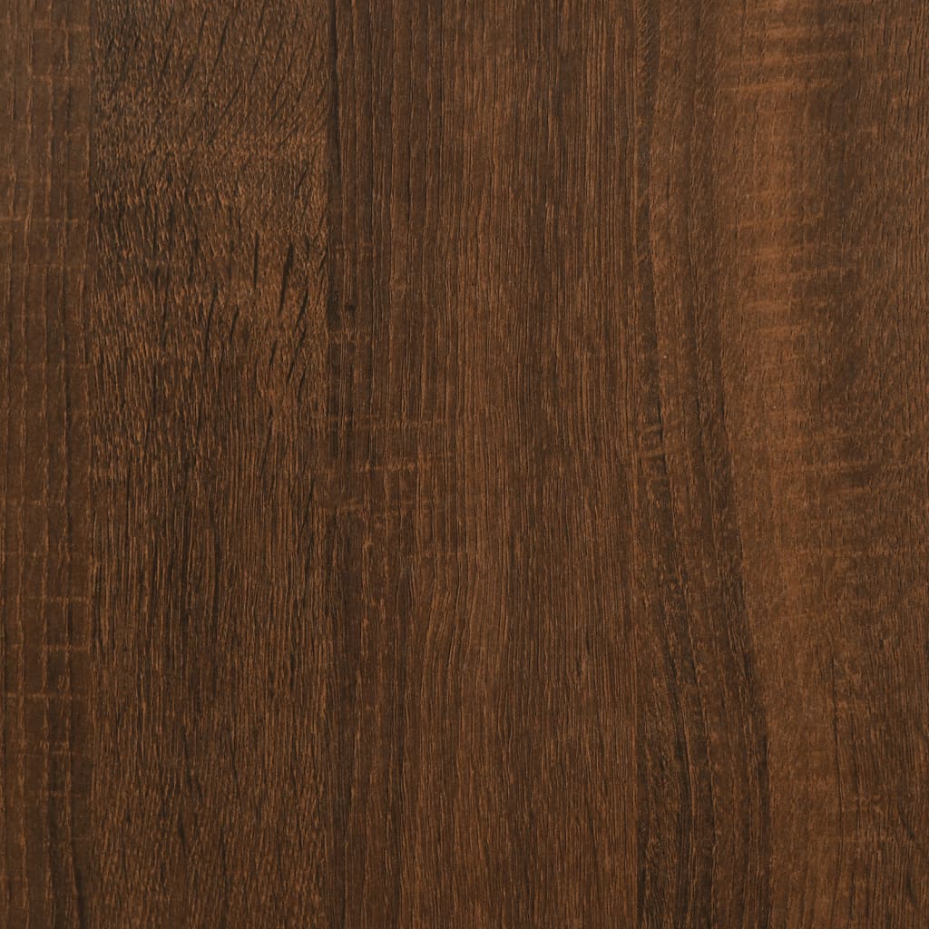 Étagères murales avec barres 2 pcs chêne marron 80x16x14 cm