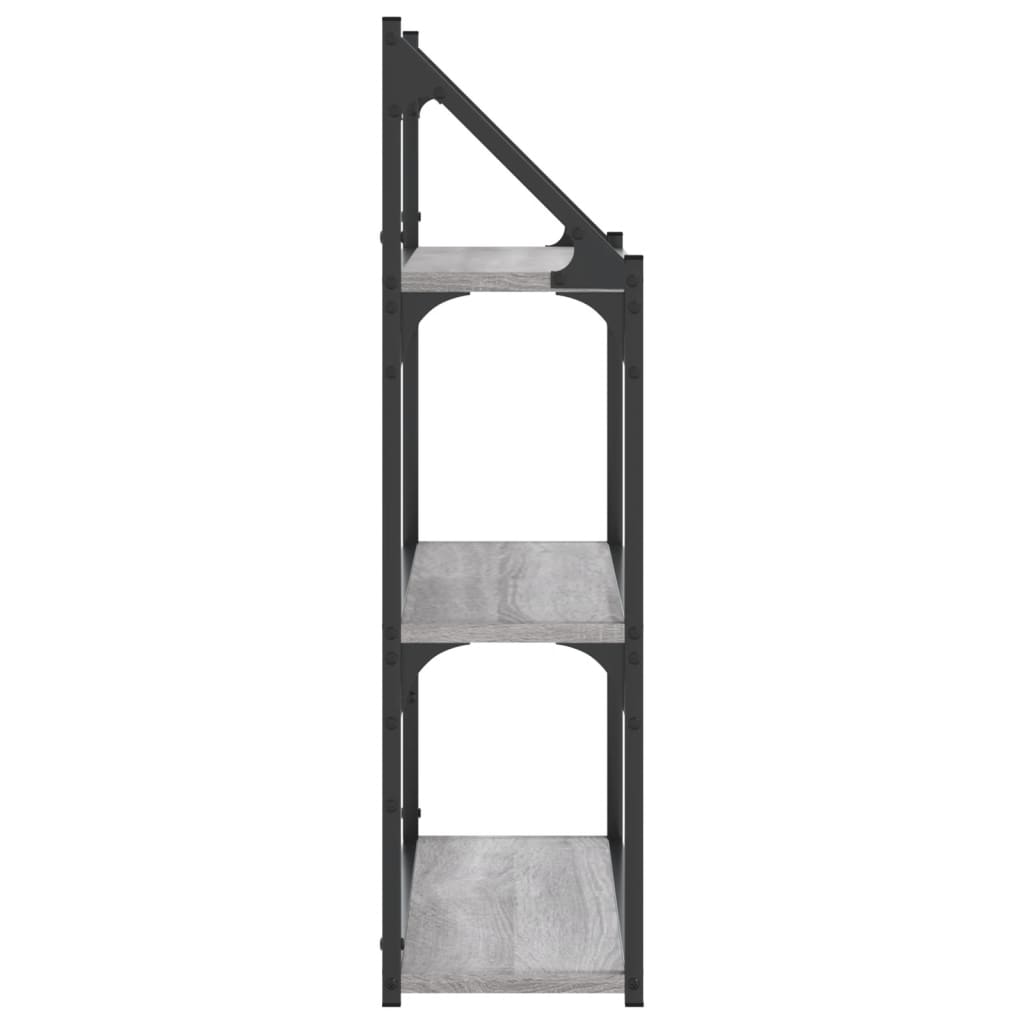 Étagère murale 3 niveaux sonoma gris 60x21x78,5 cm