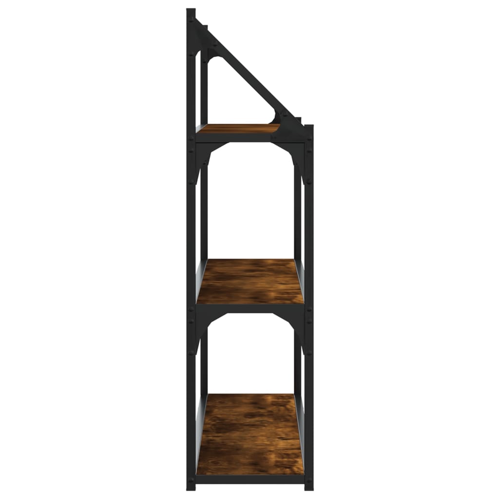 Étagère murale 3 niveaux chêne fumé 80x21x78,5 cm
