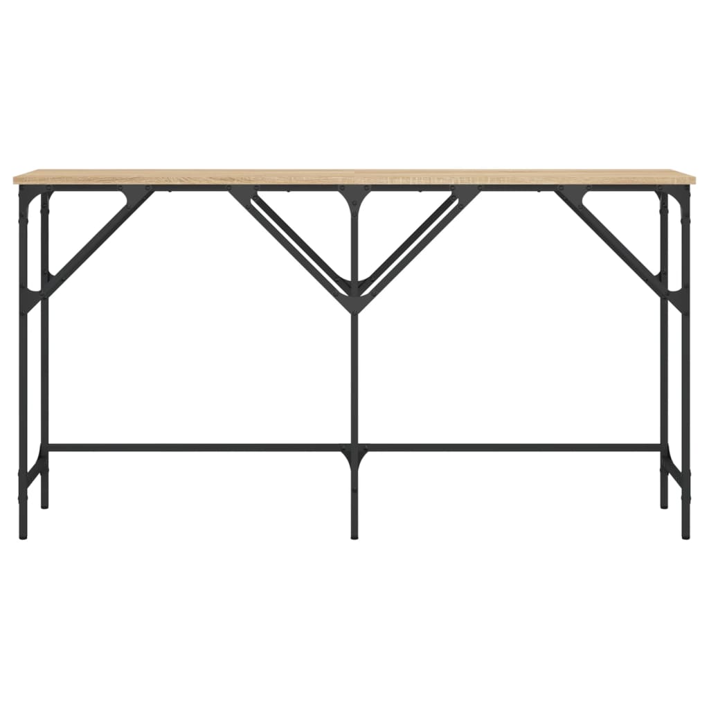Table console chêne sonoma 140x29x75 cm bois d'ingénierie