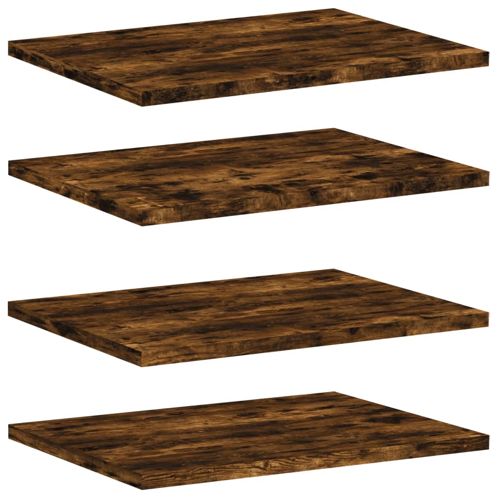 Étagères murales 4 pcs chêne fumé 40x30x1,5cm bois d'ingénierie