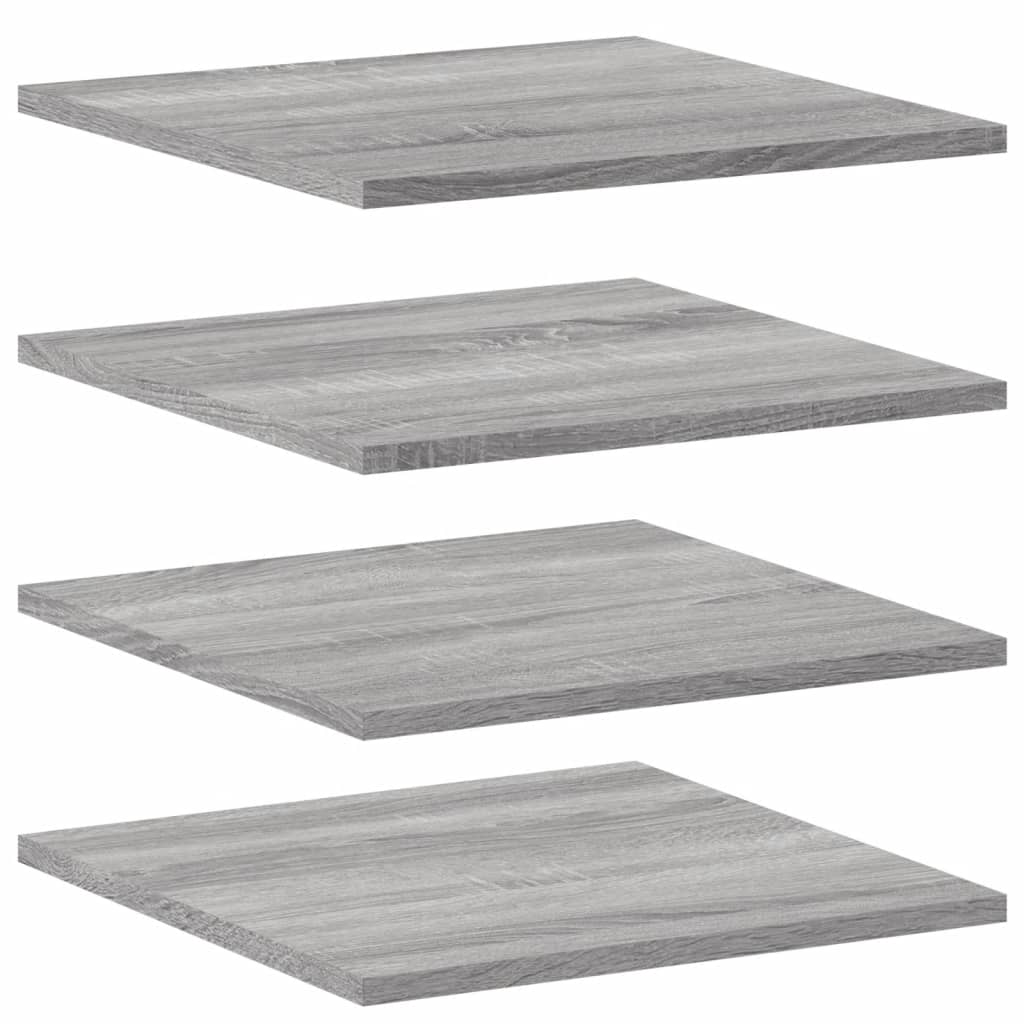 Étagères murales 4 pcs sonoma gris 40x40x1,5 cm bois ingénierie