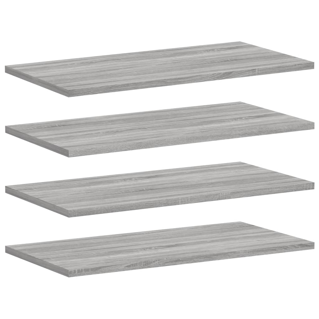 Étagères murales 4 pcs sonoma gris 60x30x1,5 cm bois ingénierie