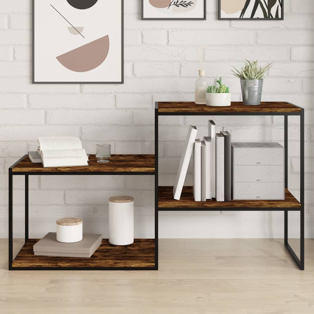 Étagères murales 4 pcs chêne fumé 60x40x1,5cm bois d'ingénierie