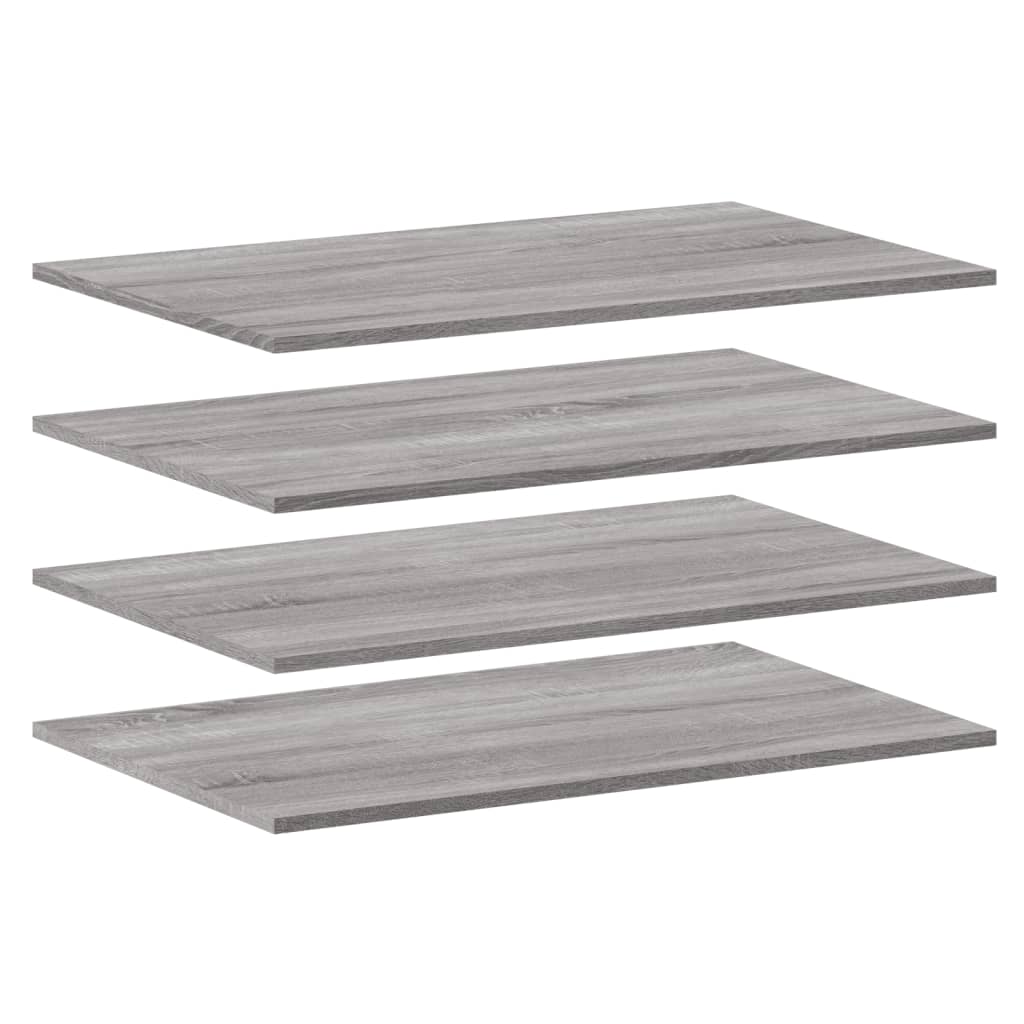Étagères murales 4 pcs sonoma gris 80x50x1,5 cm bois ingénierie