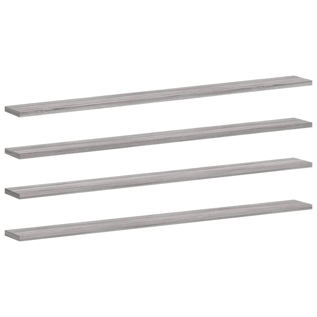 Étagères murales 4 pcs sonoma gris 100x10x1,5cm bois ingénierie