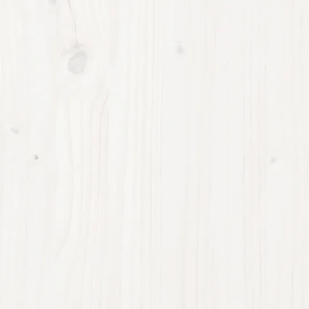 Lit superposé sans matelas blanc 90x200 cm bois de pin massif