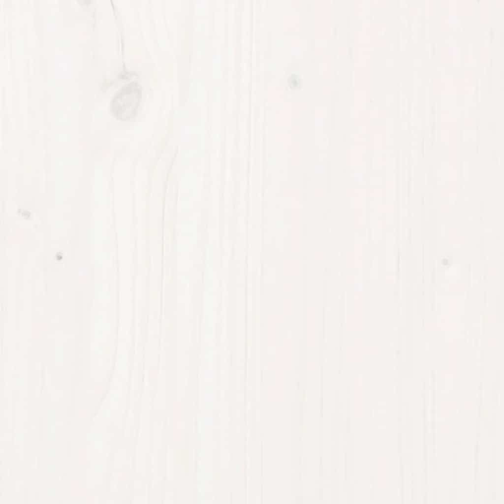 Lit superposé sans matelas blanc 90x190 cm bois de pin massif