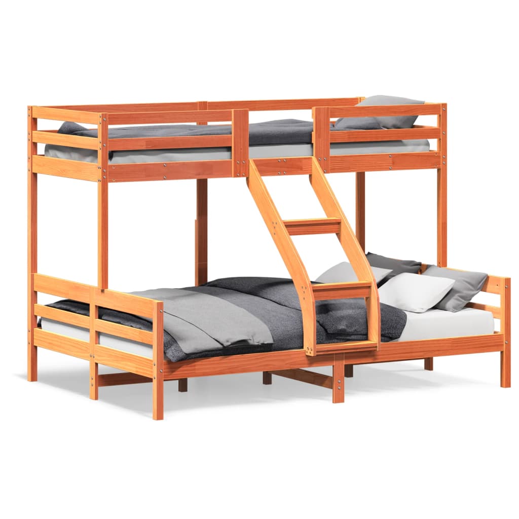 Lit superposé sans matelas 90x200/140x200 cm bois massif
