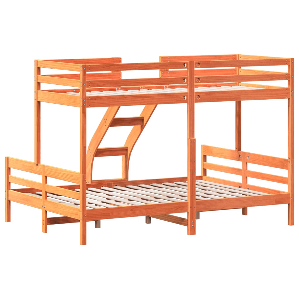 Lit superposé sans matelas 90x200/140x200 cm bois massif