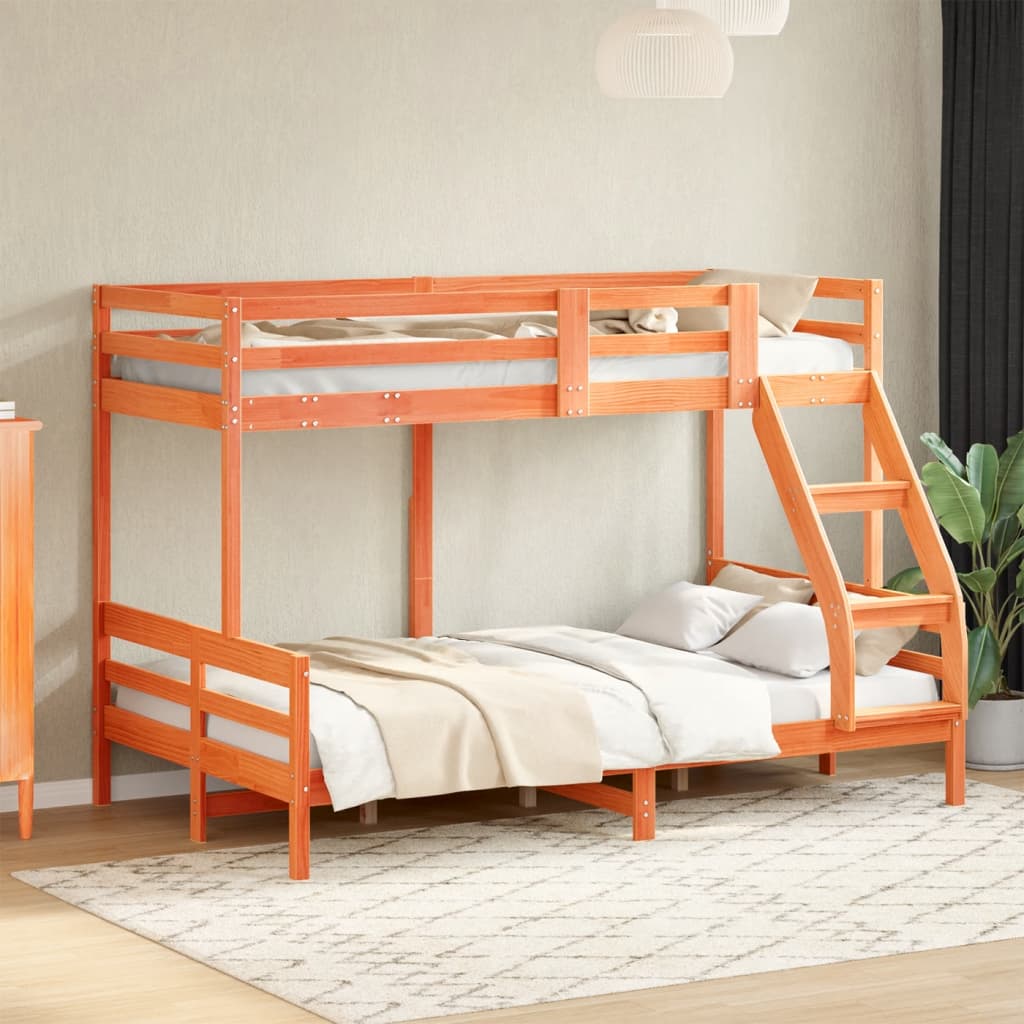 Lit superposé sans matelas 80x200/120x200 cm bois massif