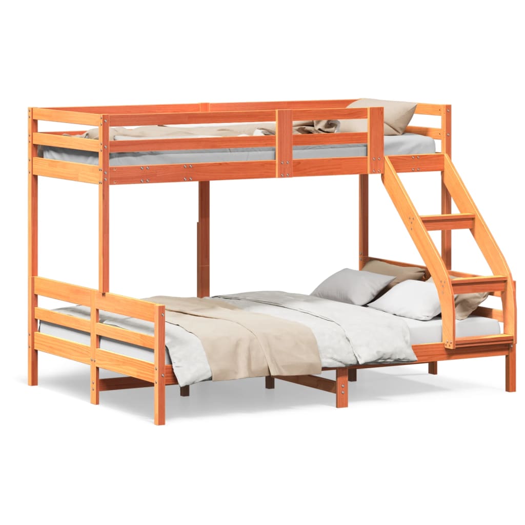 Lit superposé sans matelas 80x200/140x200 cm bois massif